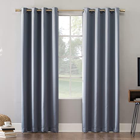 Sun Zero Oslo Theater Grade Extreme 100% Blackout Grommet Curtain Panel, 52" x 63", Haze