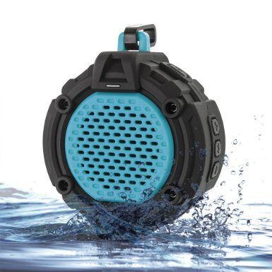 BlueFire® Waterproof Bluetooth Speaker, Outdoor Portable Wireless Bluetooth 4.0 Dustproof Rugged Wireless Speaker, Powerful Sound with built-in Microphone & Snap Hook(Blue)