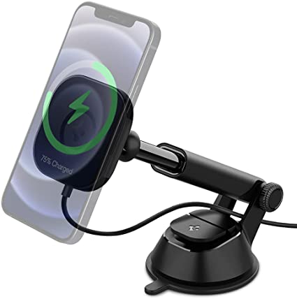 Spigen OneTap Pro Designed for Magsafe Fast Wireless Car Charger Mount (Magnetically Levitate & Fast Charge iPhone 13,12 Models Even The Max Model)