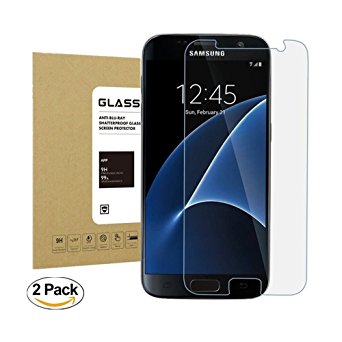 Galaxy S7 Tempered Screen Protector [2pack] Thierfy [Bubble-Free][Anti-Scratch] 9H Hardness[Scratch Resistant] HD Clear Film Screen Protector for Samsung Galaxy S7