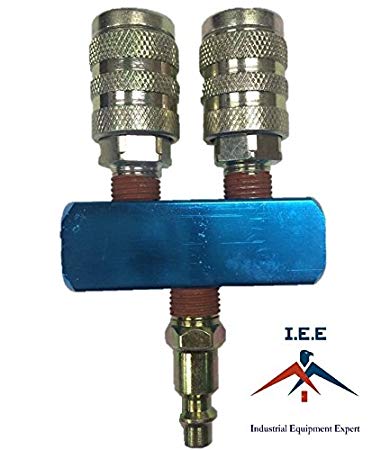 2 Way manifold with 2 M Style couplers and one plug