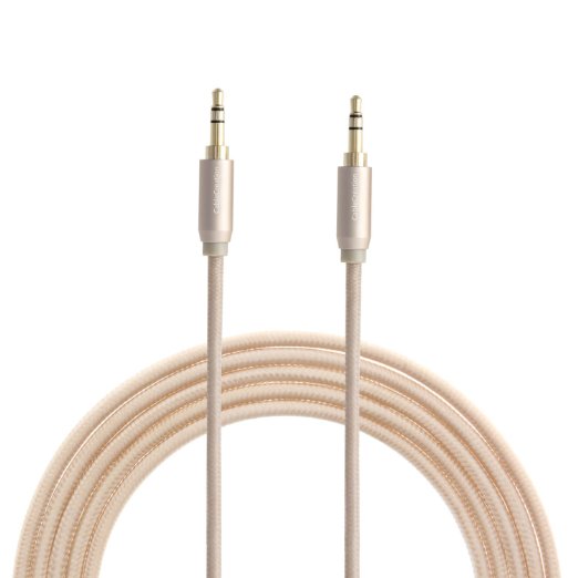 CableCreation Gold 3.5mm Audio Stereo Cable , Aux 3.5 Audio Cord for iPhones, iPads, Samsung and other 3.5mm DC plug Port Device, 3.3ft/1M Gold Color