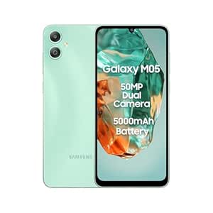 Samsung Galaxy M05 (Mint Green, 4GB RAM, 64 GB Storage) | 50MP Dual Camera | Bigger 6.7" HD  Display | 5000mAh Battery | 25W Fast Charging | 2 Gen. OS Upgrade & 4 Year Security Update