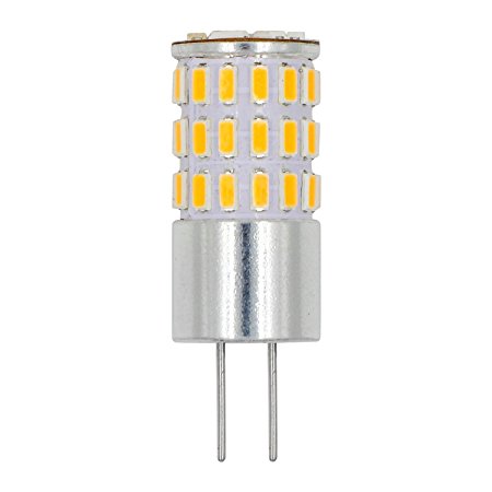 REELCO 4-Pack G4 LED bulb 5W Bi-pin Base LED Light Bulb Aluminum Case , AC DC 12V Warm White 3000K Landscape lighting,Equivalent 35W T3 Halogen Bulb Extremely Bright