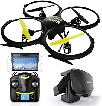 UDI U818A FPV HD  Discovery WiFi - Updated Drone with FPV WiFi - 2.4GHz 4 CH 6 Axis Gyro RC Quadcopter with HD Camera RTF Includes Bonus Battery (Doubles Flying Time)