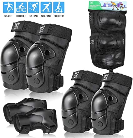 boruizhen Kids Knee Pads Elbow Pads with Wrist Guards Protective Gear Set for Cycling BMX Bike Skateboard Inline Skating Scooter Riding Sports