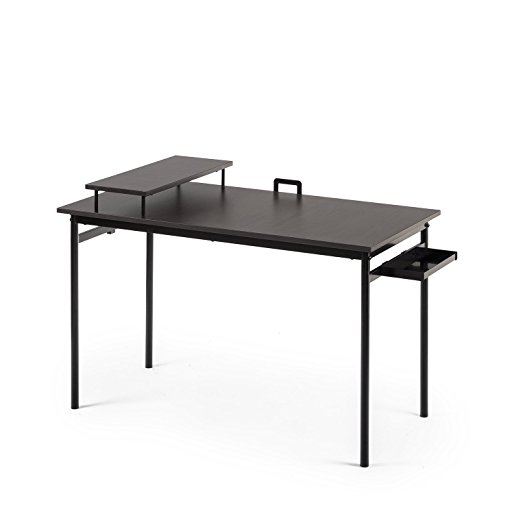 Zinus Port Computer Desk / Workstation in Espresso, Small