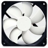 Nexus Real Silent 120mm Fan with Anti-Vibration Fan Mounts Black and White
