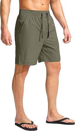 G Gradual Men's Swim Trunks Quick Dry Bathing Suit Beach Board Shorts for Men with Zipper Pockets and Mesh Lining