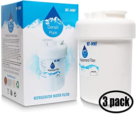 3-Pack Replacement for General Electric GSH25JSXNSS Refrigerator Water Filter - Compatible with General Electric MWF, MWFP Fridge Water Filter Cartridge