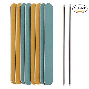 ANLAN Professional Nail Files Washable Double Sided 100 180 Grit 10Pcs Waterproof Nail File
