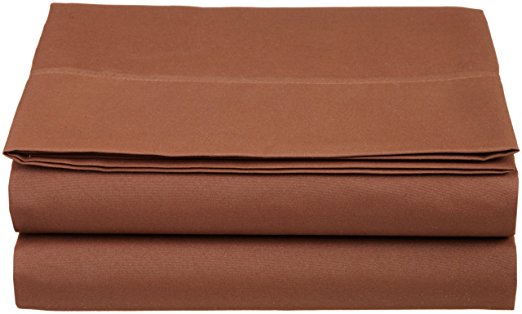 Luxury king flat brushed microfiber, Chocolate