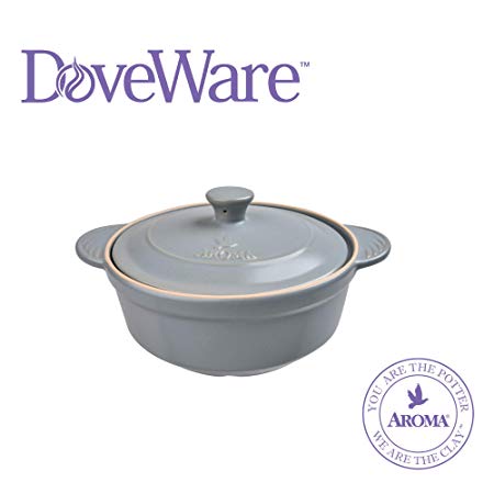 Aroma Housewares ADC-101SG DoveWare Stew Pot, 2.5 Quart, Slate Gray