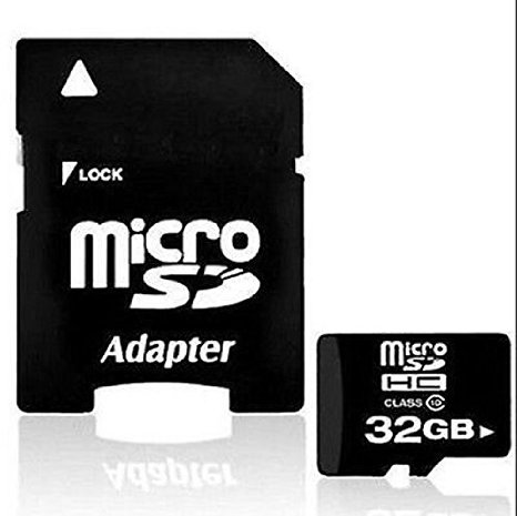 32GB Micro SDHC TF Memory Card Class 10 w/ SD Adapter For Smart Phones Tablet