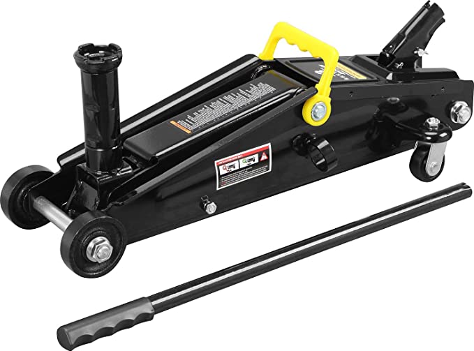 Torin AT83006B Hydraulic Trolley Service/Floor Jack with Extra Saddle: 3 Ton (6,000 lb) Capacity, Black