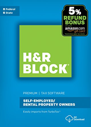 H&R Block Tax Software Premium 2017 + 5% Refund Bonus Offer [PC Download]