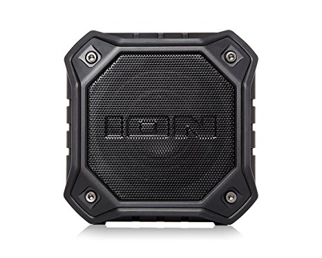 ION Audio Dunk Waterproof Portable Bluetooth Speaker with Full-Range Driver and Bass Radiator, Built-In Mic and Rechargeable Battery - Black