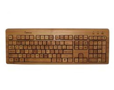 Impecca Full Bamboo Custom Carved Designer Keyboard (KBB500)