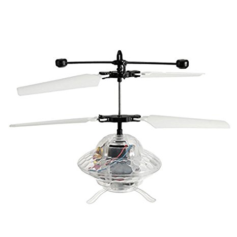 GOKOO Flying UFO Helicopter Ball Mini Helicopter Infrared Induction Helicopter with Led Light RC Toy RC Flying Ball RC Infrared Induction for Kid Teenagers