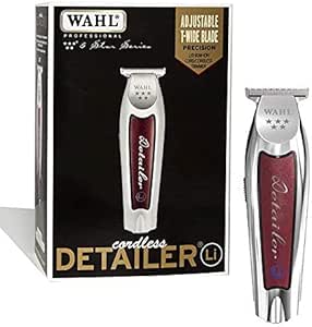 Wahl Professional 5 Star Detailer cordless Lithium-Ion Cordless Trimmer with 100 min run-time, best for easy fading, cutting, and blending, great for barbers and stylists