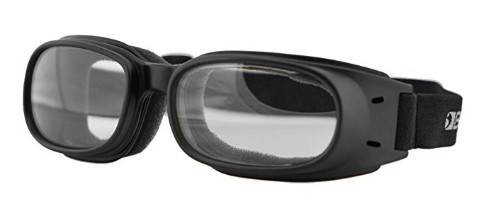 Bobster Piston Goggles,Black Frame/Clear Lens,one size