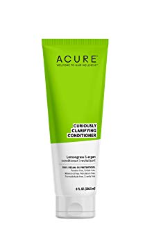 ACURE Curiously Clarifying Conditioner - Lemongrass & Argan | 100% Vegan | Performance Driven Hair Care | Gently Cleanses, Removes Buildup, Boost Shine & Replenishes Moisture | 8 Fl Oz