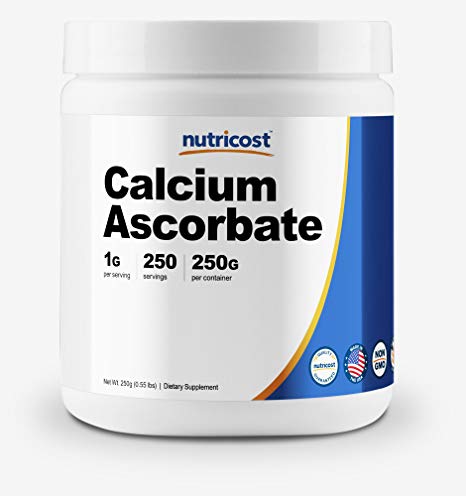 Nutricost Calcium Ascorbate Powder (Vitamin C and Calcium Complex), 250G - Non-GMO, Made in The USA, 250 Serving