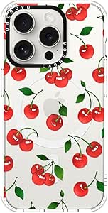 MOSNOVO Case for iPhone 16 Pro Max, [Compatible with Magsafe] [Buffertech 6.6ft Military-Grade Drop Protection] [Anti Peel Off Tech] Clear Phone Case Design - Cute Cherry