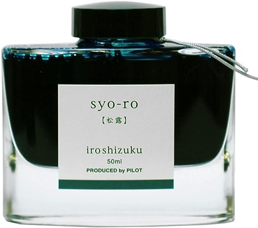 Pilot Iroshizuku Fountain Pen Ink - 50 ml Bottle - Syo-ro Pine Tree Dew (Gray Turquoise) (japan import)