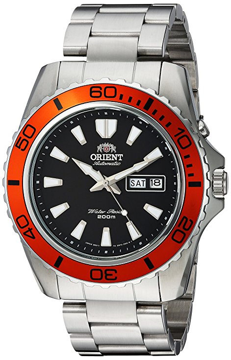 Orient Men's 'Mako XL' Japanese Automatic Stainless Steel Diving Watch, Color:Silver-Toned (Model: FEM75004B9)