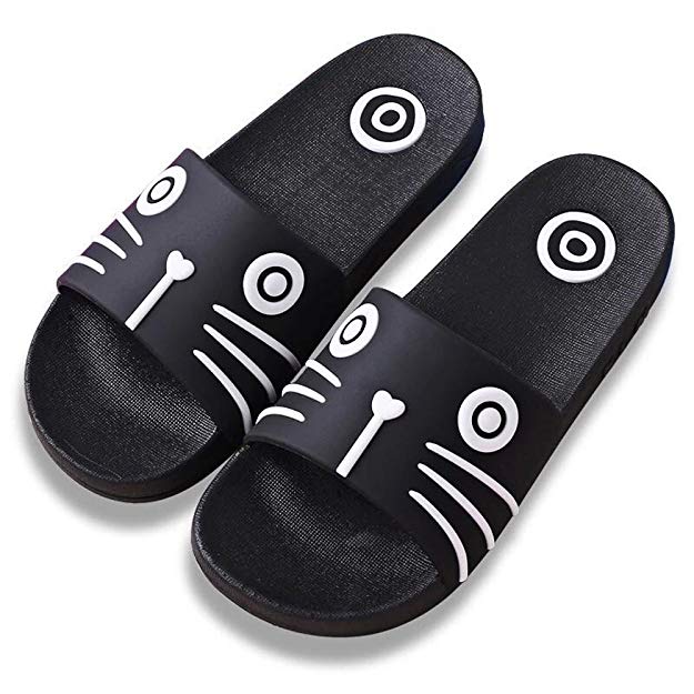 DKKK Women's Cute Animal Non-Slip Shower Sandals House Soft Sole Pool Slippers Bathroom Slide Water Shoes