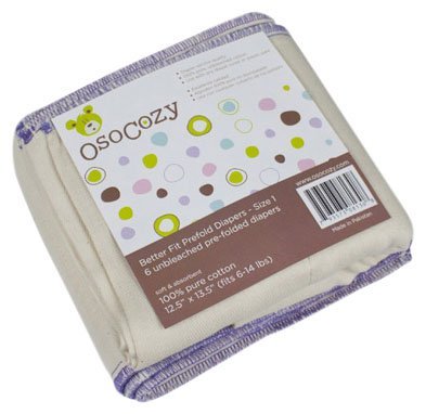 OsoCozy Better Fit Prefold Cloth Diapers - Small