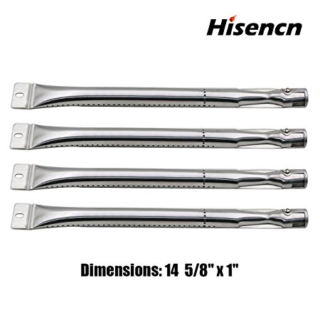 Hisencn Replacement Parts For Sunbeam,Nexgrill,Grill Master 720-0697 Gas Grill 4pack Stainless Steel Burners(Grill Burner)