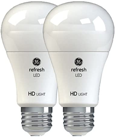 GE Lighting Refresh LED HD 17-watt (100-watt Replacement), 1600-Lumen A21 Light Bulb with Medium Base, Daylight, 2-Pack