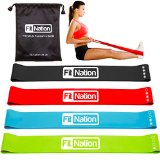 Resistance Bands Set - 4 Loop Exercise Bands - FREE EBOOK  ONLINE VIDEOS With Best Fitness Band Exercises - Great For Keeping Fit  For Men And Women Of All Ages and Strengths