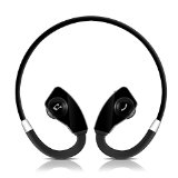 Bluetooth Headphones Grandbeing Wireless Bluetooth V41 Stereo Sports Neckband Headphone Headset with APT-X for iPhone 6s iPhone 6s Plus and Android Phones Black