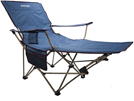 Khore Automaticly Adjustable Recliner Folding Camping Chair with Footrest