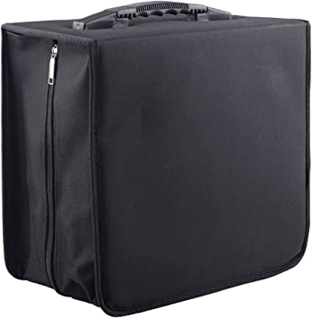 Fasmov Polyester 400 Disc CD/DVD Binder DVD Wallet Case, Black