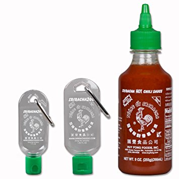 Sriracha Keychain Gift Pack: 9 Ounce Sriracha   1 Ounce Keychain   1.7 Ounce Keychain