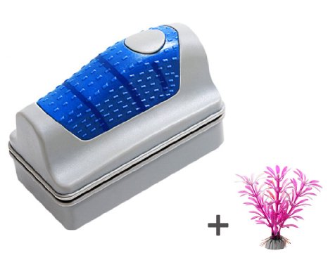 Pets pal ®Magnetic Aquarium Fish Tank Glass Algae Glass and Acrylic Cleaner Scrubber Floating Clean Brush