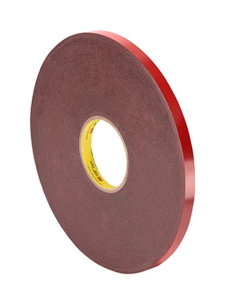 3M VHB 4611 Tape Roll - 0.25 in. (W) x 108 ft. (L) Dark Gray Acrylic Adhesive - Double Sided Tape with Firm Foam
