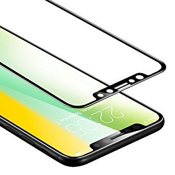 iPhone X Screen Protector Full Cover, ESR [3D Full Coverage] [Force Resistant Up to 22 Pounds] iPhone X Tempered Glass Film for Apple iPhone X / 10 (5.8 inch 2017 released version)