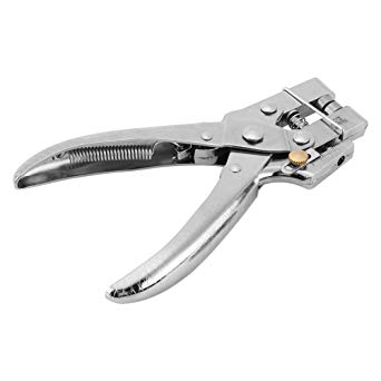 Eyelet Hole Punch Pliers Set with 100 Eyelets Steel Hole Punch Eyelet Setter Kit Ideal Machine for Leather Fabric Belt Clothes Decorative Repair