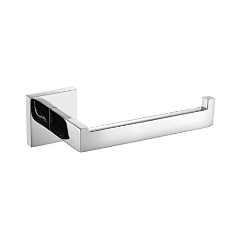 Leyden 1 Piece Wall Mount Chrome Finish Stainless Steel Toilet Roll Paper Holder Bathroom Accessory