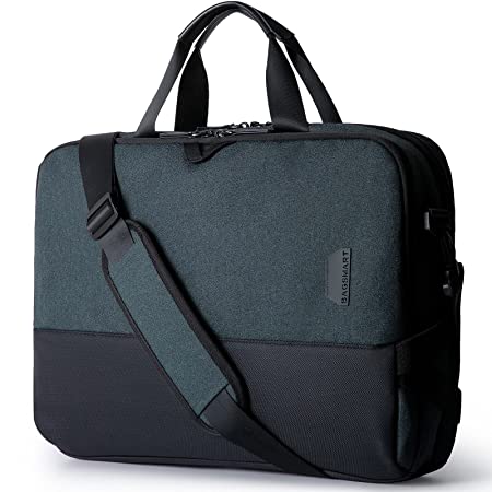 BAGSMART Laptop Messenger Shoulder Bag, Business Briefcase for Men Women, Water Resistant Durable Office Bag Fits 15.6 Inch Laptop, Travel Laptop Bag for Computer Notebook MacBook, Black