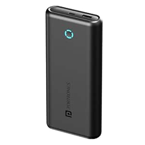 Portronics PowerPod 20K Advanced 20000 mAh Power Bank with 22.5W Max Output, Fast Charging Power Bank with 22.5W Mach USB-A & 20W Type C PD Output,Type C Input (Black)