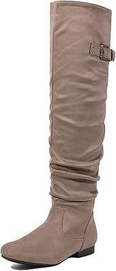 DREAM PAIRS Women's Suede Over The Knee Thigh High Winter Boots