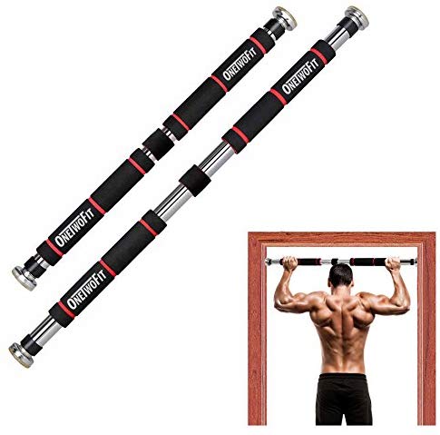 ONETWOFIT Pull Up Bar door frame, adjustable to doors with a width of 65-85 cm/pull up bar made of sturdy steel, 3 installation methods - max user weight up to 150kg