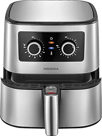 Insignia - 5-qt. Analog Air Fryer - Stainless Steel