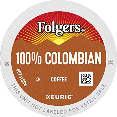 Folgers 100% Colombian Coffee, Medium Roast K Cup Pods for Keurig Coffee Makers, 96Count